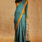 GREEN WITH MUSTARD BORDER TUSSAR SILK SAREE