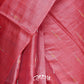 MAROONISH RED WITH GOLD AND SILVER BUTTIS TUSSAR SILK SAREE