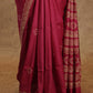 DARK PINK WITH BEAUTIFUL LONG PALLU TUSSAR SILK SAREE