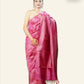 WINE COLOUR TUSSAR SILK SAREE WITH DELICATE ZARI WEAVING ON BORDER AND PALLU