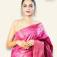 WINE COLOUR TUSSAR SILK SAREE WITH DELICATE ZARI WEAVING ON BORDER AND PALLU