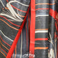 BLACK SOFT SILK SAREE WITH RED BORDER AND OFF-WHITE PRINTS