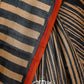 BEIGE BLACK STRIPE DESIGN WITH RUST BORDER TUSSAR SILK SAREE