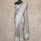 LIGHT LAVENDER WITH THREAD-EMBROIDERED MANGO MOTIFS SILK KOTA SAREE