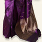 PURPLE SOFT SILK SAREE WITH SMALL MOTIFS AND RICH GOLD ZARI WOVEN PALLU