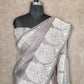 LIGHT LAVENDER WITH THREAD-EMBROIDERED MANGO MOTIFS SILK KOTA SAREE