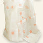 OFF-WHITE SILK ORGANZA SAREE WITH PEACH HAND-PAINTED FLORAL DESIGNS