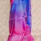 BLUE AND MAGENTA-SHADED ORGANZA SILK SAREE