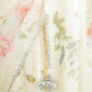 CREAMY YELLOW LINEN SAREE WITH ALL OVER SEQUINS WEAVING AND MULTICOLORED FLORAL PAINTED DESIGNS