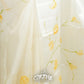 OFF-WHITE SILK ORGANZA SAREE WITH YELLOW HAND-PAINTED FLORAL DESIGNS